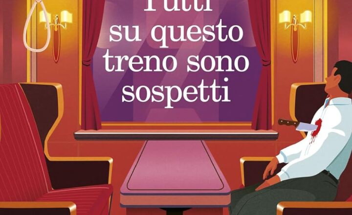 Copertina libro tutti su questo treno sono sospetti di Benjamin Stevenson